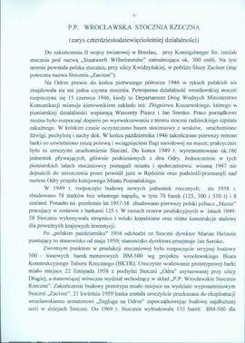 P.P. Wrocławska Stocznia Rzeczna. Zarys czterdziestodziewięcioletniej działalności