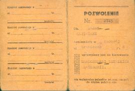 Pozwolenie na prowadzenie samochodów Nr. 2745