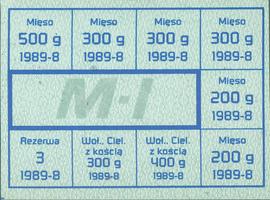 Kartka reglamentacyjna 1989